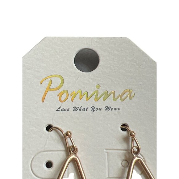 Pomina Gold Tone Dangle Earrings Semi Precious Beads Dalmation Jasper 2.5" NEW - Picture 3 of 5